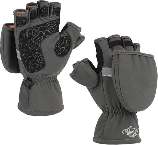 Palmyth Ice Fishing Gloves Convertible Mittens Flip Fingerless Mitt with Thinsulate 3M Warm for Cold Weather and Winter Men Women Photography Running Camera