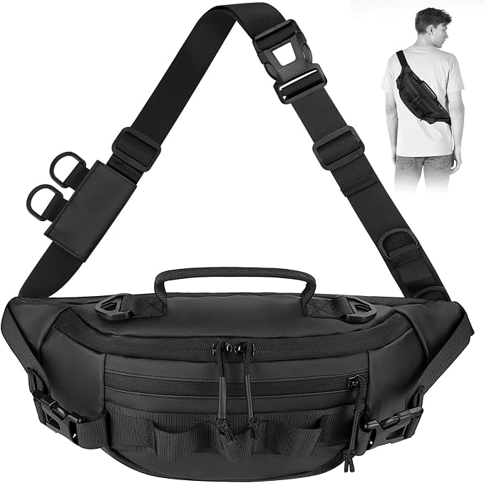 THKFISH Fishing Waist Pack, Fishing Tackle Bag Waterproof Fanny Pack for Women & Men Portable Sling Bag