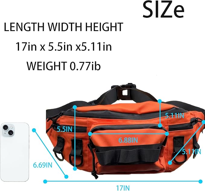 Fishing Fanny Pack for Men -Fishing Fanny Pack-Lightweight and Fishing Sling Pack