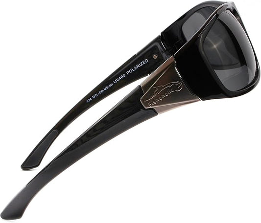 Fishoholic Polarized Fishing Sunglasses with Metal Logo UV400 Fishing Gift with Hard Case and Pouch
