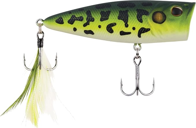 Berkley Choppo Topwater Fishing Lure, Perfect Ghost, Size 90, Cupped Propeller Tail for Balance of Sound and Spray, Equipped with Sharp Fusion19TM Hook