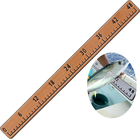 Fish Ruler for Boat 40"/48" with Backing Adhesive Fish Measuring Sticker Foam Fish Measuring Board for Fishing Boat, Cooler, Kayak, Yacht Fish Ruler Boat Accessories