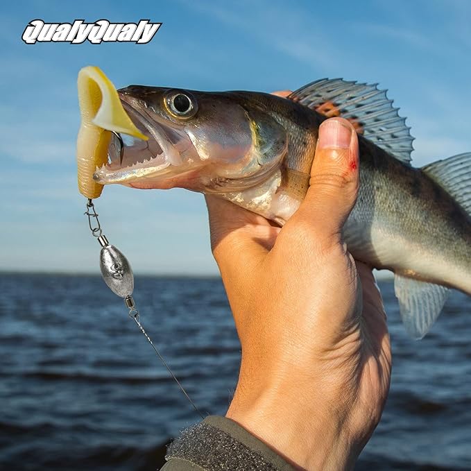 THKFISH Fishing Weights Inline Weights Trolling Sinkers Swivel Weights Quick Set Up Lead Fishing Sinker with Inner Swivel