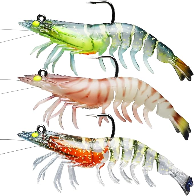 TRUSCEND Duramax Pre-Rigged Fishing Lures with BKK Jig Hooks, 10X Tear-Resistant TPE Soft Swimbaits for Bass Striper Trout Crappie Walleye Grouper, Lifelike Fishing Baits for Saltwater and Freshwater