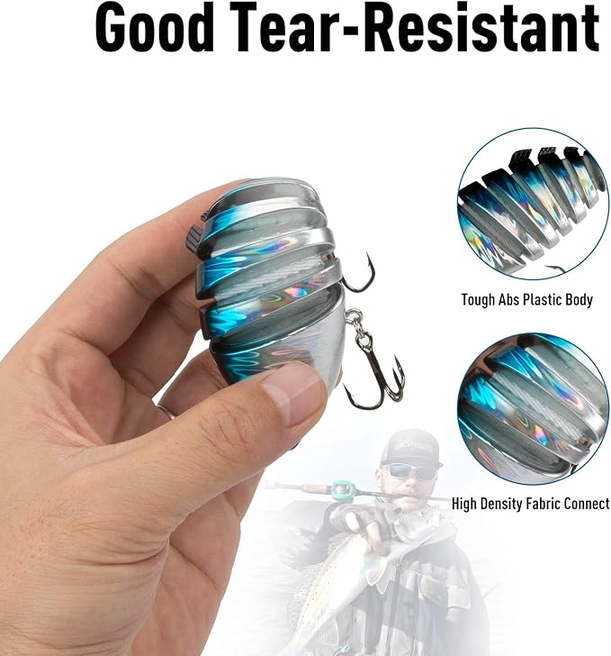 KINGDOM 3PCS Topwater Fishing Lures for Bass Whopper Popper Fishing Lure for Bass Catfish Pike Perch Floating Pencil Bait with Propeller Tail Freshwater/Saltwater