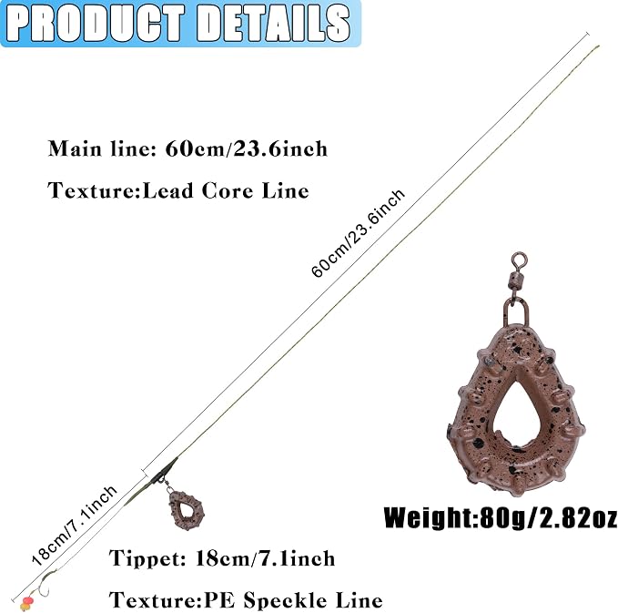 Carp Fishing Rig Set Hair Rigs Fishing Accessories with Weight Sinker Quick Change Rolling Swivel Sleeves Barb Hook Corn Bait Carp Tackle Rigs