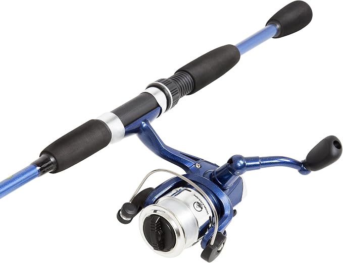 Wakeman Fiberglass Fishing Rod and Reel Combo – 2-Piece 65-Inch Medium Action Spinning Rod Set for Lake Fishing