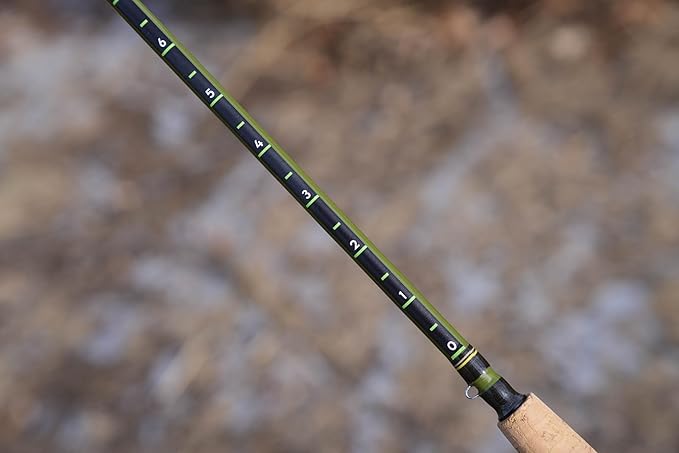 Fishing Pole Measuring Tape Sticker, 24 Inch Ruler Decal to attach to Fishing Rod (2 Pack), Black, UV-RESISTANT, Sticks to Boat, Truck, Rod, Kayak-Paddle, High Visibility Numbers, WATERPROOF