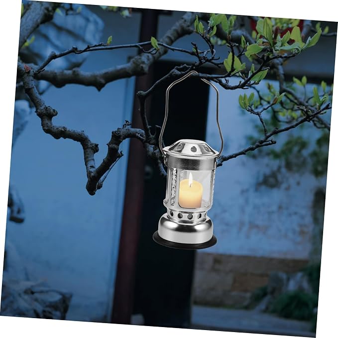Vintage Camping Light Aluminum Alloy Lantern with Base Rechargeable Night Fishing Lamp