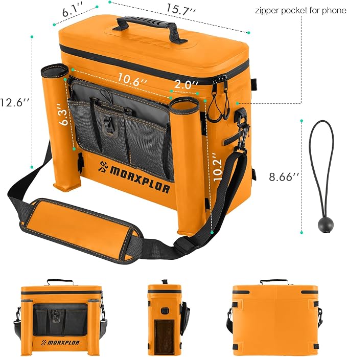 MORXPLOR Kayak Cooler,Waterproof Kayak Seat Back Cooler for Kayaking,Kayak Accessories Cooler Bag,Protable Ice Chest,Beach Cooler,Travel Cooler for Camping or Lunch Bag