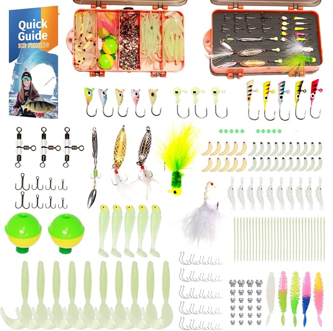 FONMANG 322-Piece Fishing Lures Kit - Buzz Bait/Spinner Baits/Jig/Frog, Fishing Tackle Box with Tackle Included, Soft Bait/Hooks/Weights, Fishing Gear Lure Kit Gift for Men Freshwater Bass Trout