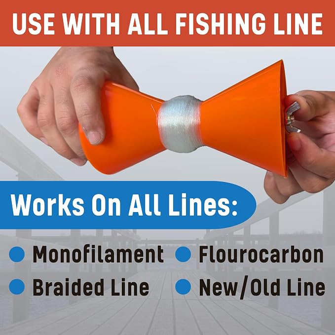 Fishing Line Stripper for Fishing Reels - Fast Fishing Line Remover | Compatible With Most Drills - Easy To Use Fishing Line Stripping Tool