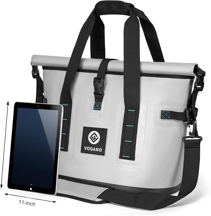 Vogano 40 Can Soft Cooler Bag - Insulated Leak-Proof Large Cooler Bag with Roll-Top Waterproof Seal | Portable Ice Chest for Camping, Beach, Travel, Picnics | 24HR Cold Retention