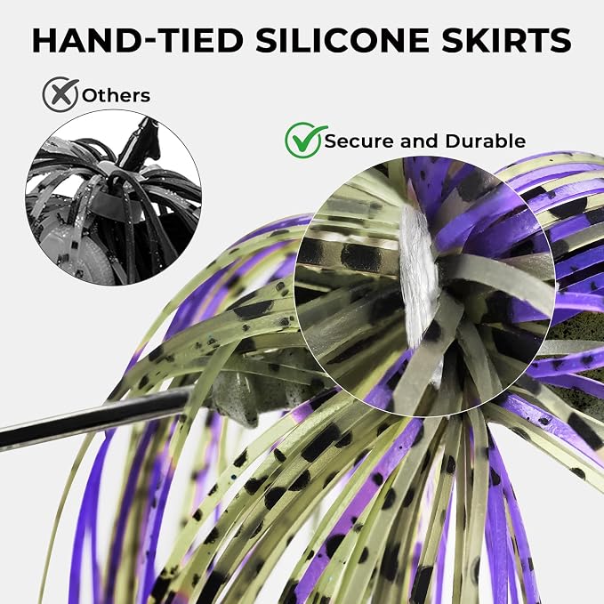 MadBite by KastKing Bladed Jig Fishing Lures, Multi-Color Kits, Irresistible Vibrating Action, Sticky-Sharp Heavy-Wire Needle Point Hooks, Popular 3/8 oz and 1/2 oz Sizes, Includes Storage Box