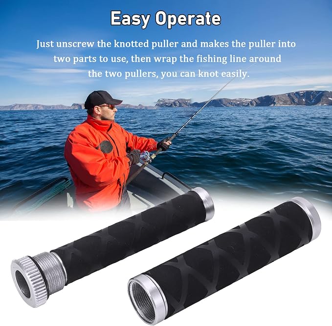 OUKENS Fishing Line Dragger, Fishing Knot Puller Tool Assist Fishing Line Knotting Device Tension Line Dragger for Fishing