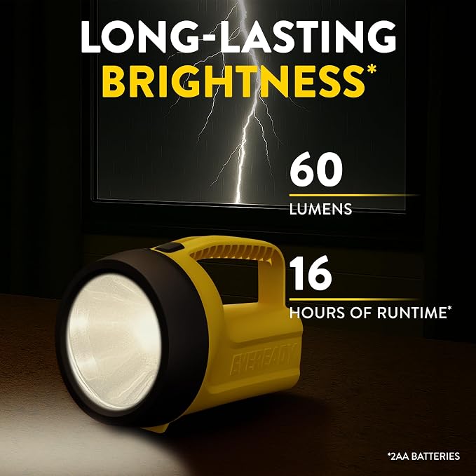 EVEREADY Floating LED Lantern, 60 Lumens, Water Resistant, Emergency Lanterns for Home Power Failure, Batteries Included