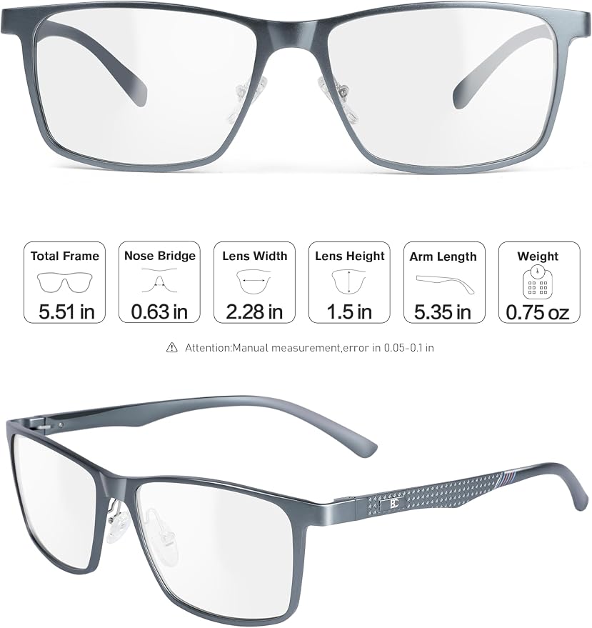 BIRCEN Polarized Mens Sunglasses for Driving: UV Protection Al-Mg Metal Sunglasses Lightweight Shades for Fishing Travel Golf