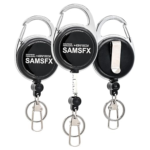 SAMSFX Tape Measure Fish Ruler 40Inch/1Meter Retractable Measuring Tape for Fish Measurement Dual Sided Fishing Equipment (3PCS in Pack)