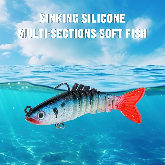 TSKS Fishing Artificial Lures Kit Mixed Including Front Diving Fin Minnow Surface Popper Crank Baits Pencil VIB with Hook and Soft Lures Accessories for Saltwater Freshwater Trout Bass Tackle Gift Set