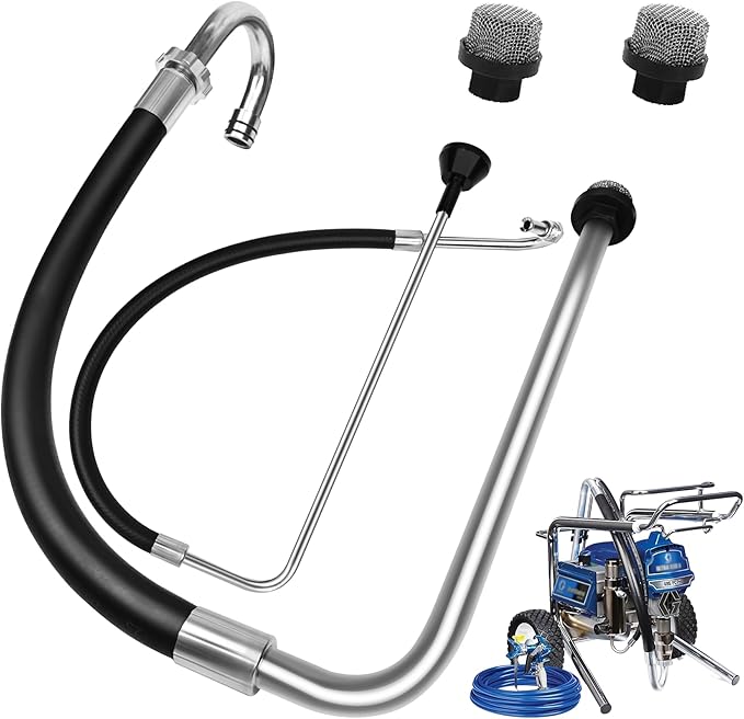 2026 New Stainless Steel Suction Hose and Reflux Line Sets,Compatible With Graco 390 395 490 495 595 And Tongshan T300 500 Airless Spraying/Line Painting Machine,Airless Paint Sprayer Accessories