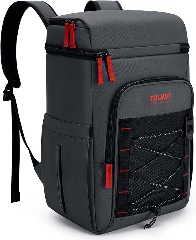TOURIT Insulated Backpack Cooler: 30 Cans Waterproof Leakproof Soft Cooler Bag Beach Travel Picnic Camping