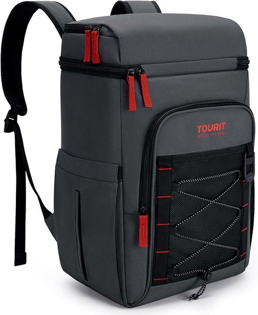 TOURIT Insulated Backpack Cooler: 30 Cans Waterproof Leakproof Soft Cooler Bag Beach Travel Picnic Camping