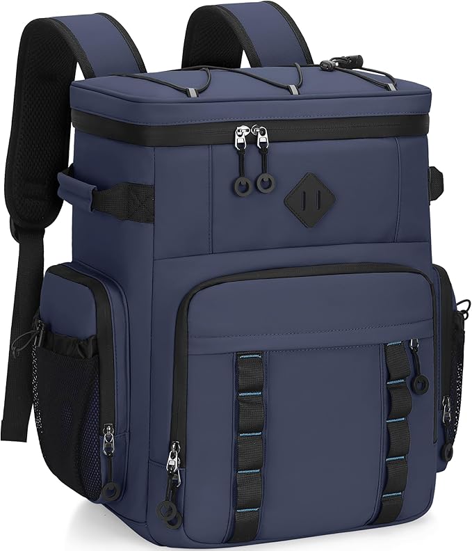 Insulated Backpack Cooler 60 Can for Men & Women,Leak Proof Waterproof Cooler Backpack for Beach Tailgate Camping Travel Fishing 37L