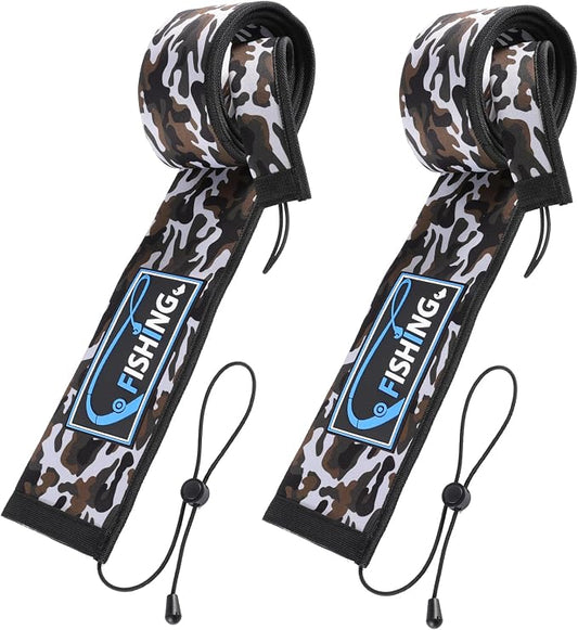 2Pcs Neoprene Fishing Rod Sleeve for Casting, Trolling, Spinning Rods – Lightproof & Puncture Resistant Rod Cover