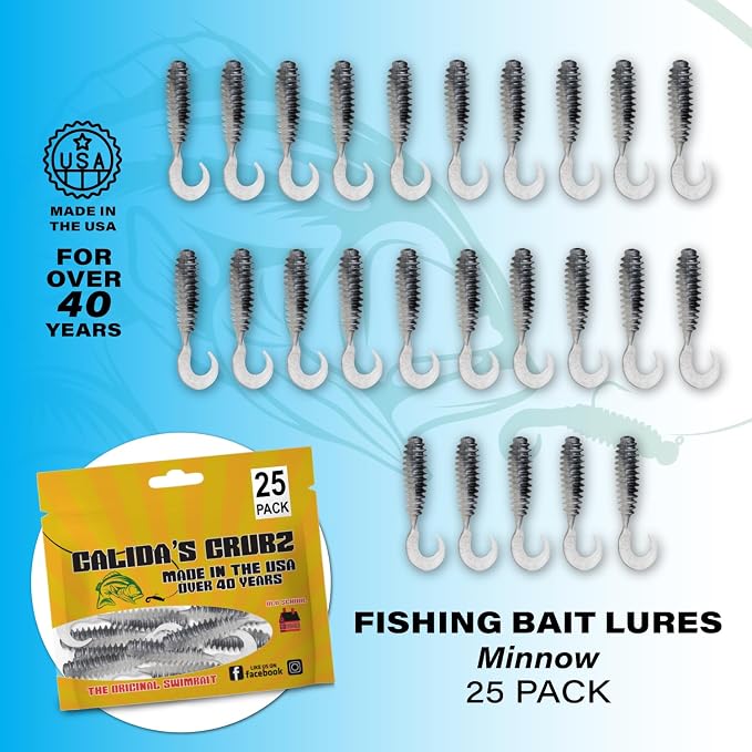 Galida's Grubz Soft Plastic Fish Bait Lures for Fishing | Fishing Bait Lure with Deep Ribs | Great for Beginners and Advanced Fishermen