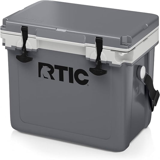 RTIC Ultra-Light Hard Cooler Insulated Portable Ice Chest Box for Drink, Beverage, Beach, Camping, Picnic, Fishing, Boat, Barbecue, 30% Lighter Than Rotomolded Coolers