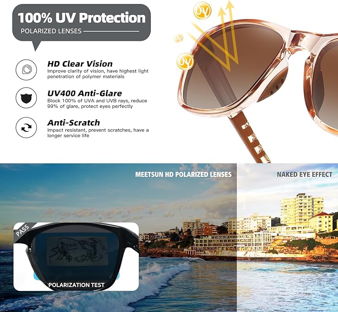 MEETSUN Polarized Sports Sunglasses for Women Men Driving Running Cycling Fishing Sun Glasses UV400 Protection