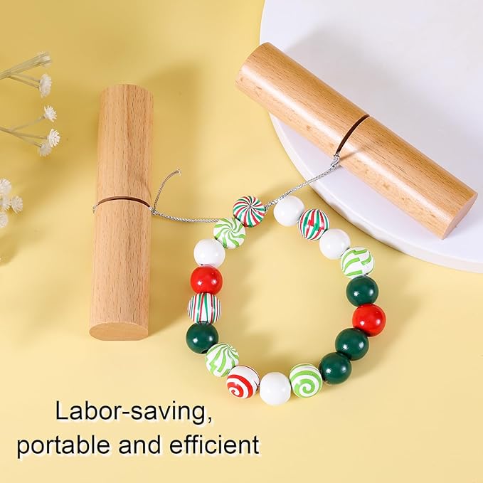2pcs Tightening Knot Grippers, Knot Grippers Tool for Silicone Beads Tightening Knots Puller Wood Gripper for Beads Wristlets Keychains Bracelets
