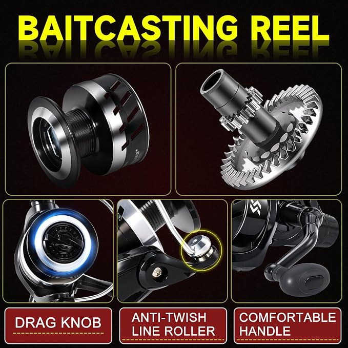 Sougayilang Freshwater Spinning Fishing Reel - 5.0:1/4.7:1 Gear Ratio, 22LBs Max Drag, Carbon Fiber & CNC Aluminum Spool,3000、4000、5000、6000、7000Series