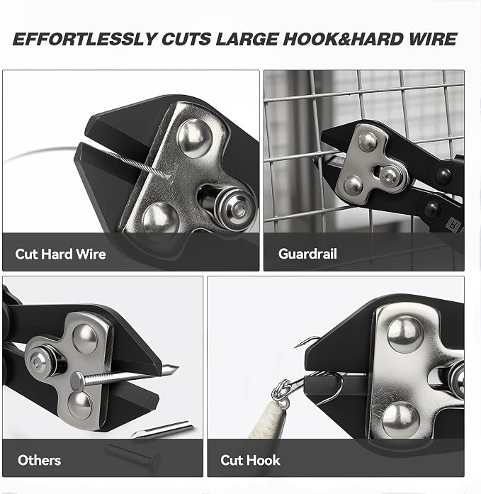 Booms Fishing Hook & Wire Cutter: Upgraded Handle, Cuts Thick Hooks & Bolts - XW43 8.8" Heavy-Duty Fishing Tool