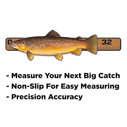 USATuff SeaDek EVA Foam Fish Measuring Ruler for Boat, Fishing, Kayak | Adhesive Backing Peel & Stick - 36" Mocha-Black