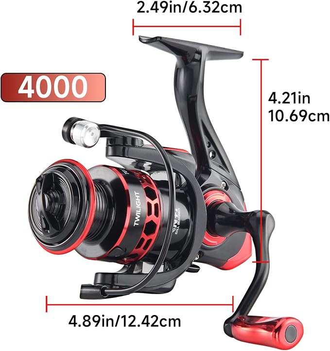 HAUT TON Dolphin Advance Edition Spinning Reel,5.2:1Gear Ratio,22LBS,5+1BB,Backlash Free Bearing,Sealed Drag System,Saltwater,Freshwater Fishing Reels