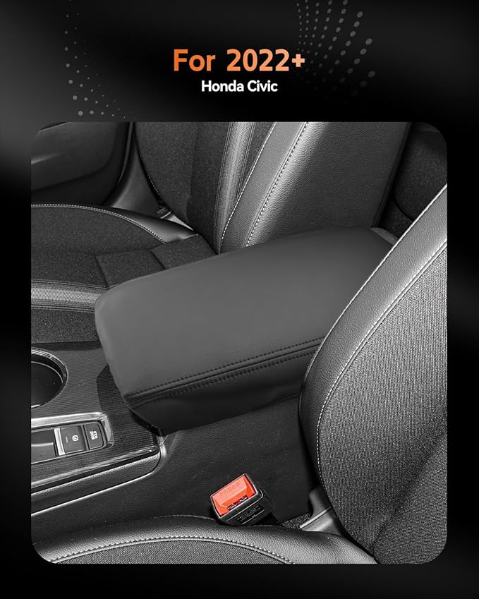 CDEFG for Honda Civic 2022-2025 2026 Center Console Cover Armrest Box Cover for Civic (LX, Sport, Si) 2022 2023 2024 2025 Accessories Console Arm Rest Protector