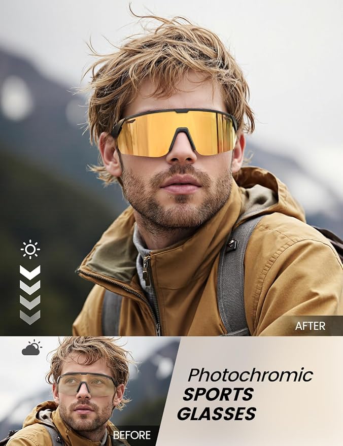 Lamicall 24g Polarized Sports Sunglasses for Men Women - UV400 Protection Sun Glasses for Baseball Running Cycling Fishing