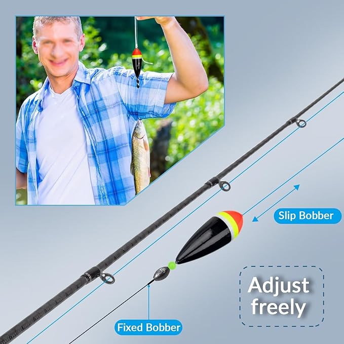 THKFISH Fishing Bobbers Slip Bobbers for Fishing Floats Bobbers for Fishing Balsa Bobbers for Steelhead Fish Float Rigs Freshwater Saltwater Floatage