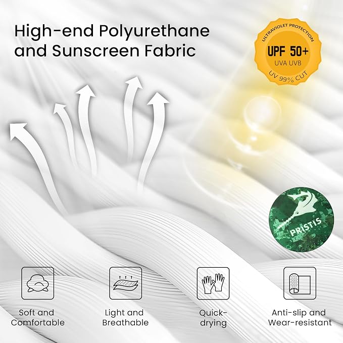 Pristis Half-Finger Fishing Gloves, UPF 50+ Breathable Quick Drying Fingerless Sun Gloves for Women Men, Fly Fishing Hunting Paddling Sailing Kayaking Hiking Canoeing Cycling