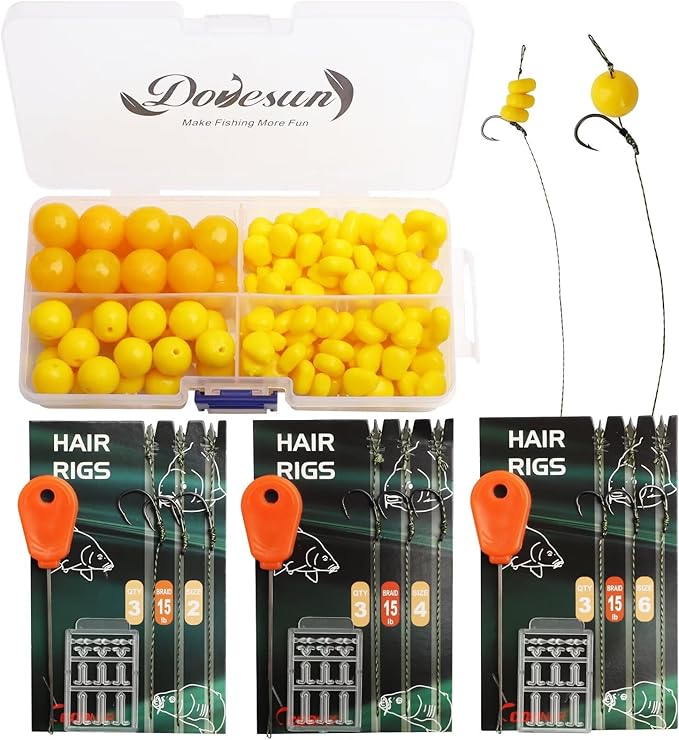 Dovesun 41PCS/151PCS Carp Fishing Hair Rigs Baits Carp Rigs Kit Fishing Equipment Accessories