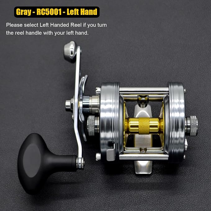 X-Tribe Round Baitcasting Fishing Reel, Synchronized Level Wind System, 17 LBs Powerful Carbon Drag, 5.3:1 Gear Ratio, Single Power Handle, All Metal Frame and Side Covers for Saltwater