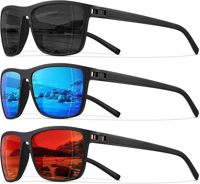STORYCOAST Polarized Sunglasses for Men Women Classic Square Sports Fishing Running Golf Sun Glasses UV Protection