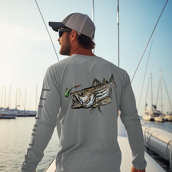 Palmyth Fishing Shirts for Men Long Sleeve UPF 50+ T Shirt Sun Protection Tee