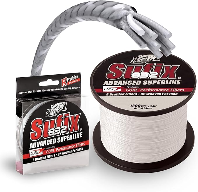Sufix 832 Advanced Superline Fishing Line, 150 Yds. - Ghost