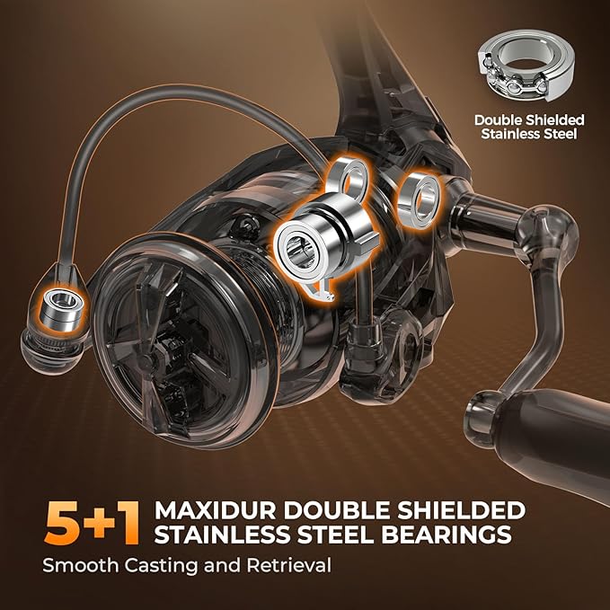 KastKing Lethal Blaze Twin-tip Fishing Rod and Reel Combo, Spinning & Baitcaster Combo, Flame Pattern Design, IM6 Graphite 2Pc Rod with Backup Tip Section, Stainless-Steel Guides, EVA Handle