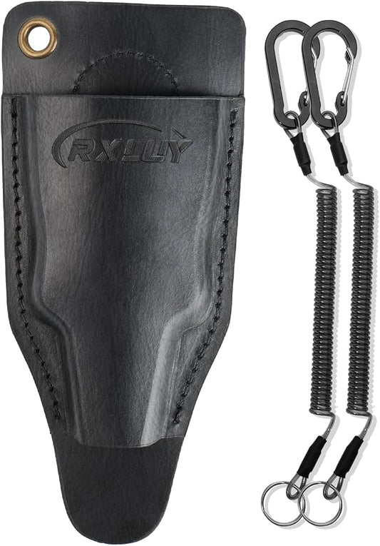 Fishing Pliers Holster with Retractable Lanyard, Universal Fit for Most Sea Fishing & Wild River Lure Tongs Leather Accessories