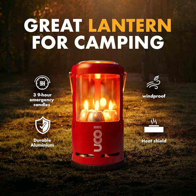UCO Candlelier Candle Lantern, Candle Lanterns for Real Candles, Perfect Outdoor Gear for Camping or for Power Outages, Includes 3 Long Burning Candles