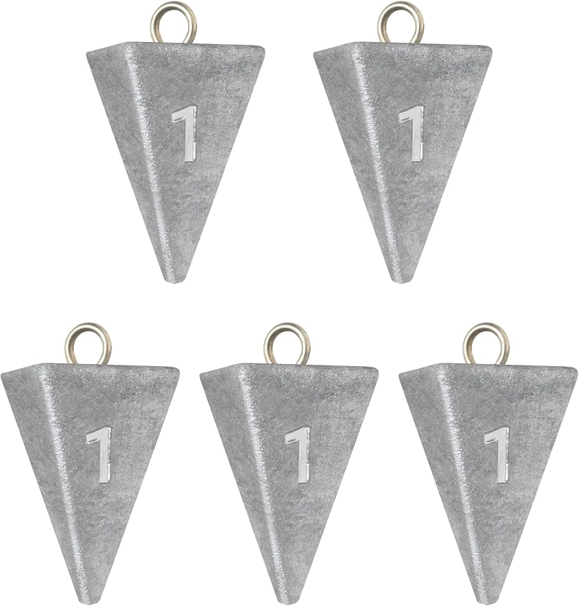 BLUEWING Pyramid Sinkers Lead Fishing Weights 1oz,2oz,3oz,5oz,8oz,10oz,12oz,16oz,32oz for Saltwater