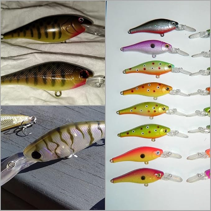 10 Blank Unpainted Minnow Crankbait Topwater Lipless Jerkbait Fishing Lures V3